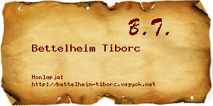 Bettelheim Tiborc névjegykártya